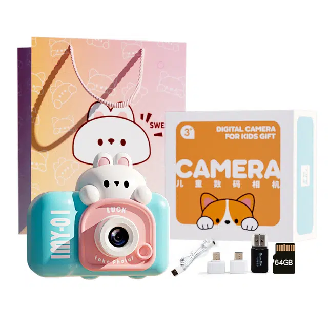 益米 超清像素 儿童数码相机  前后双摄 拍照/录影 拍立得 智能玩具