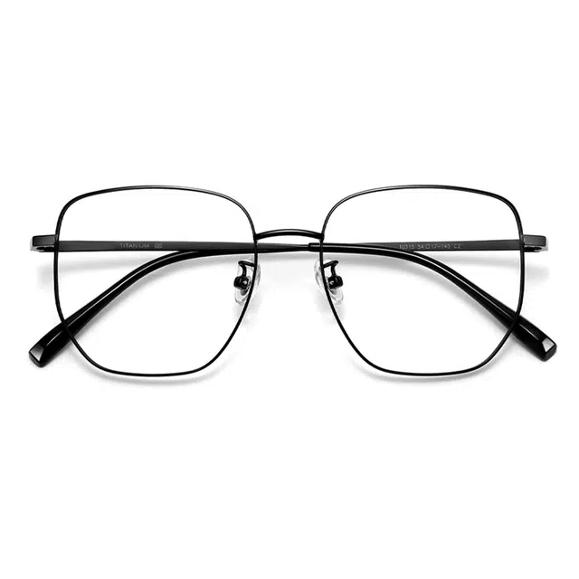 【可配度数】 苍木优品 近视眼镜男士大脸大框加宽显瘦圆脸胖子眼睛框架 合金 不规则形 光学镜架 男款