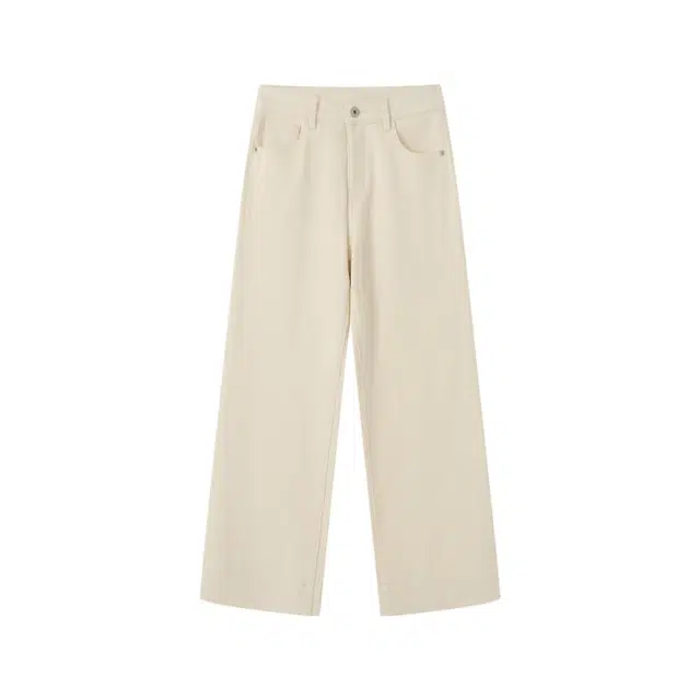 柳絮自制 简约通勤设计感牛仔裤 女款