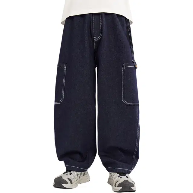 左西山系牛仔裤 固色工艺防止褪色 耐磨好打理 松紧腰 亲肤柔软 儿童款