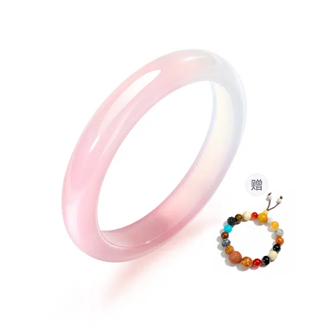 珍·尚银 中国黄金【甄选品质】郁金香玉镯 平安镯贵妃镯 新中式小众轻奢礼盒装 旗袍汉服古风百搭 女友 玉髓 手镯 女款