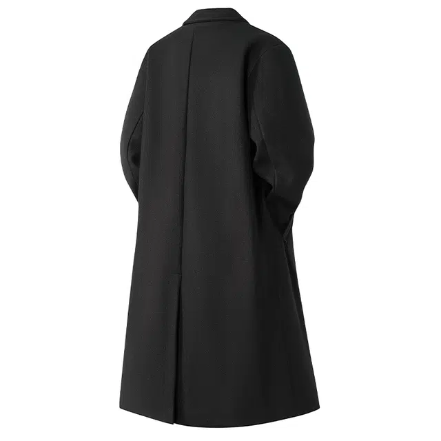 周同学 周杰伦 复古高街美式纯色简约御寒保暖长款毛呢百搭氛围感宽松休闲西装领韩版落肩垂感开衫双排扣长袖大衣 男女同款