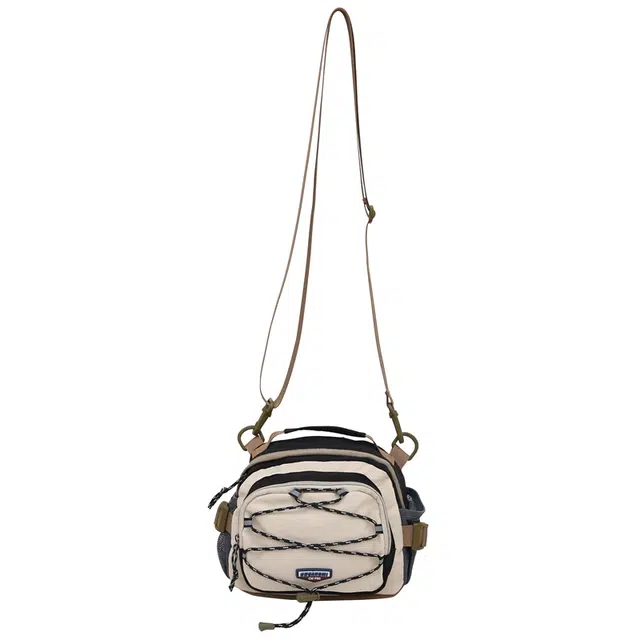 德力熊 个性撞色多功能双肩包潮牌百搭单肩包小众设计多背法手提包 尼龙 斜挎包 常规 男女同款情侣款 多色