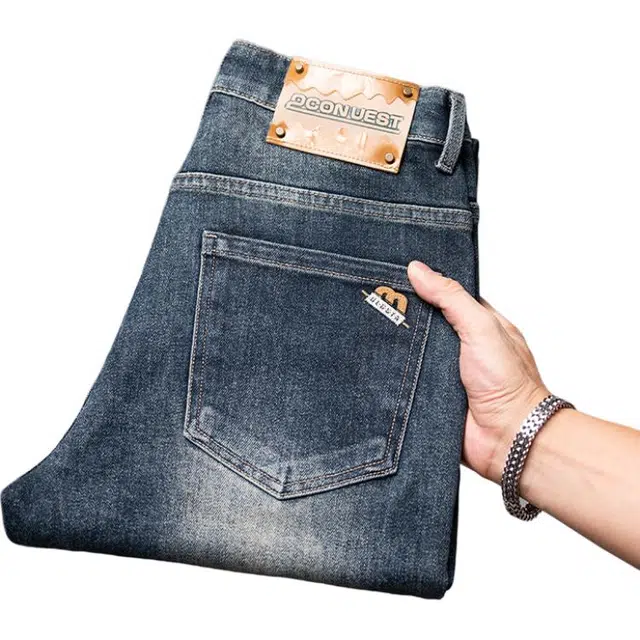 么宁 美式复古水洗经典款修身小直筒裤简约百搭舒适透气个性时尚休闲牛仔裤 男女同款