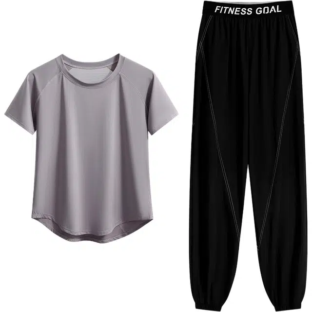 百思绒  休闲简约舒适训练运动百搭  瑜伽套装  女款