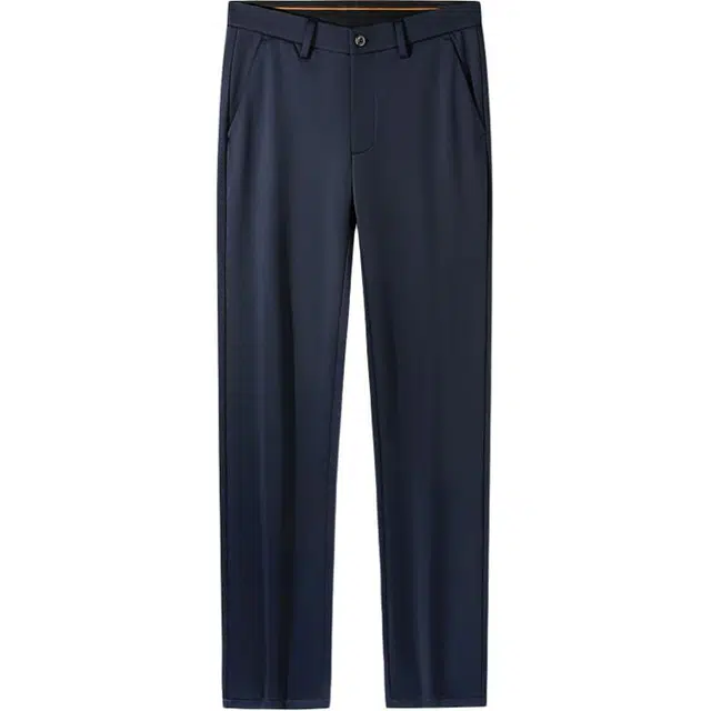 袋鼠 轻熟系质感垂感长裤 含桑蚕丝修身直筒韩流百搭简约纯色基础款轻奢休闲西装裤 男女同款