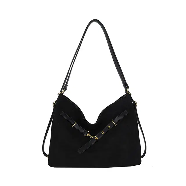 度森袋鼠 时尚复古高级感大容量托特包上班通勤 鹿皮绒 单肩包 常规 女款 多色