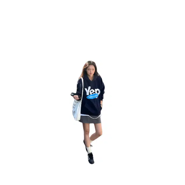 望莱仕 美式趣味字母印花连帽女秋休闲百搭慵懒风潮卫衣 女款