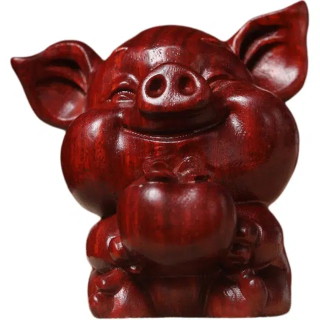 得笙陌 诸事大吉  小猪柿子#好运 血檀 摆件 男女同款情侣款