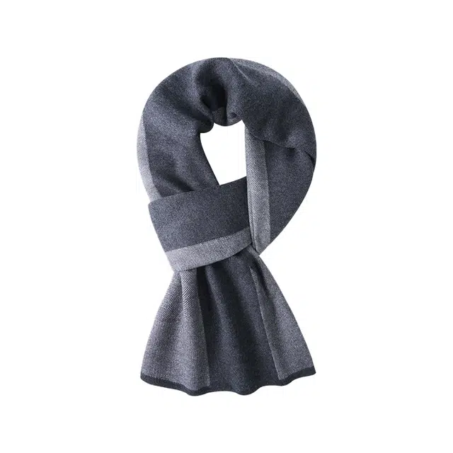 脸颊之吻 保暖百搭 羊毛 绒线围巾 男款