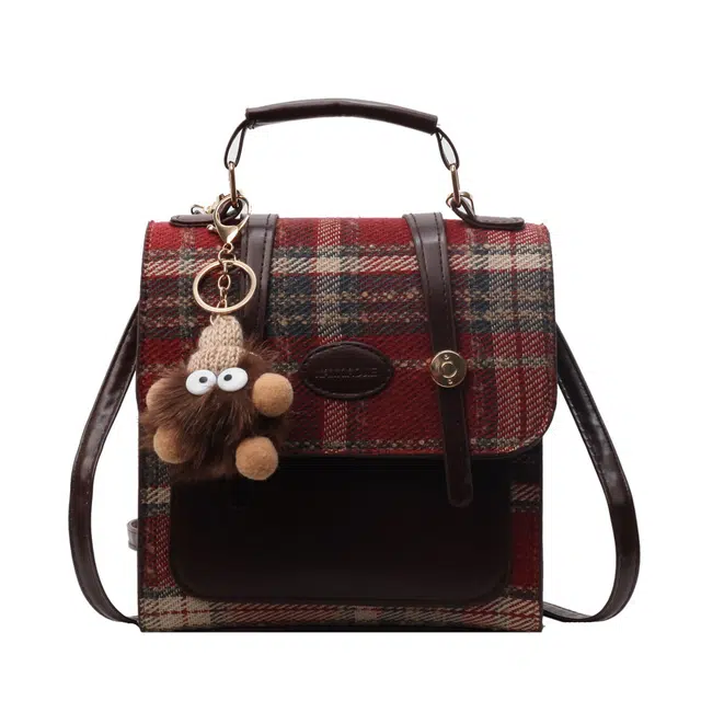 米囹 英伦风包 旅游超火小众高级感包包双肩 轻便小型女士可手提 常规 无配色