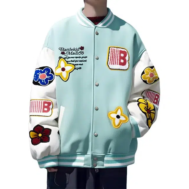 寻星记  美式复古高街风潮流个性外套棒球服 男女同款