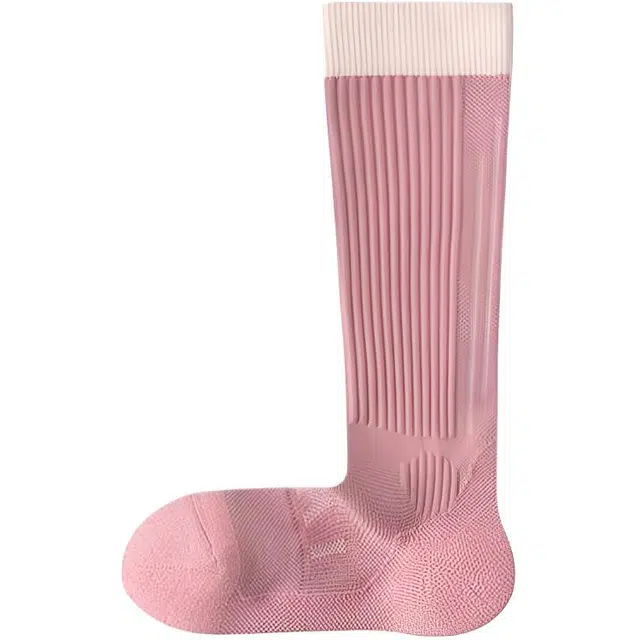 妮轻 压力小腿袜健身压缩纯色运动高筒袜 女款