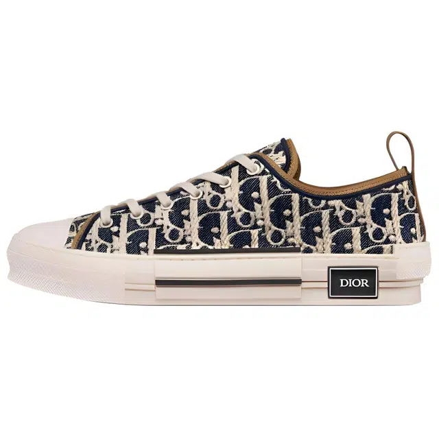 DIOR B23 League Leather Low Sneakers Blue