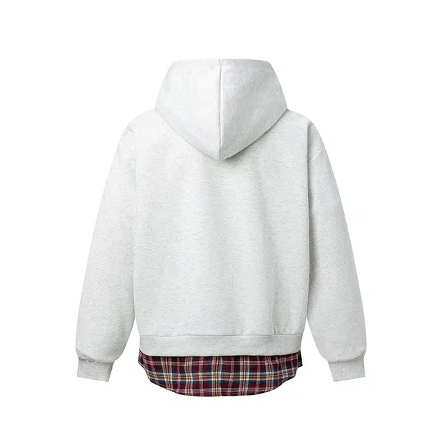 巴塞罗那足球俱乐部 美式复古高街青少年假两件宽松百搭舒适时尚休闲连帽套头卫衣 男女同款