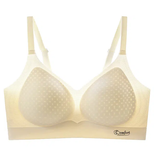 二三二三 自然聚拢提拉上托不空杯胸罩舒适透气无痕软支撑侧收副乳高级感内衣简约时尚百搭性感纯欲无钢圈文胸 女款