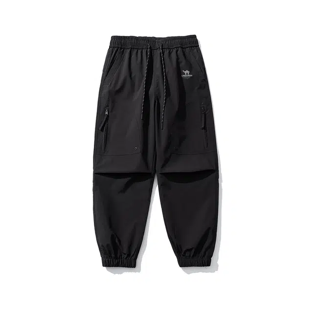 领航骆驼 山系户外大口袋街头潮牌多口袋宽松伞兵长裤运动裤子松紧束脚休闲百搭时尚潮流 工装裤  男女同款