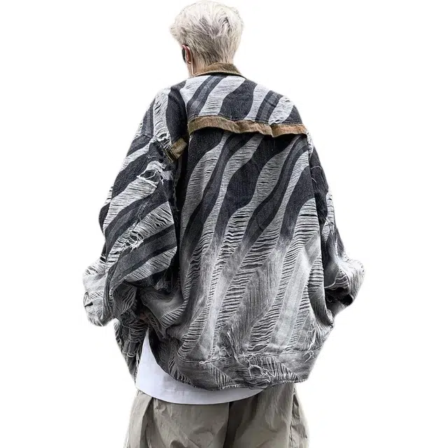 徐百货 美式复古扎染水洗潮牌外套春秋季高级感痞帅宽松休闲衬衫 男女同款