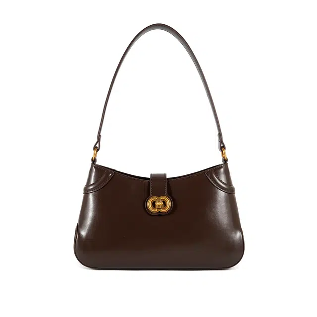 维尼奥 小众品牌高级经典锁扣复古腔调职场通勤 合成革 腋下单肩包 常规 女款 多色