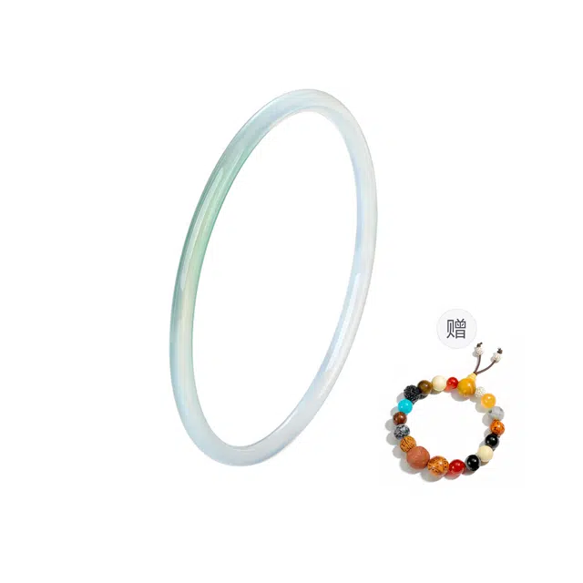 【甄选高品质】中国黄金 珍·尚银 半山半水 远山黛玉镯叮当镯 新中式古典清爽气质旗袍汉服百搭 显肤白 小众轻奢礼盒 好运 玉髓 手镯 女款