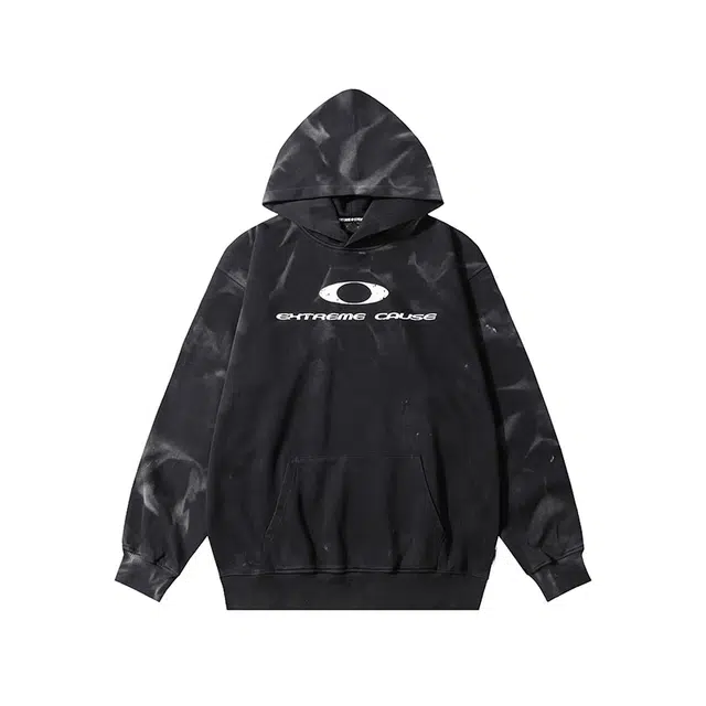 拾个壹先生 美式复古水洗做旧宽松休闲百搭连帽卫衣 男女同款