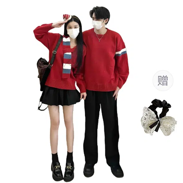 涂诗菲 时尚舒适通勤简约情侣套装