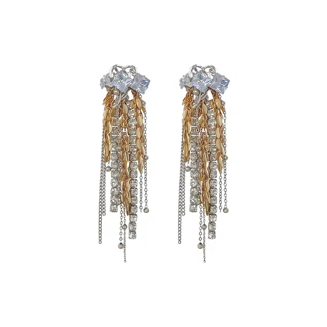 希遇 风曳铃心小清新时尚潮流 轻奢气质 甜美小众设计 日常通勤百搭#好运 合金 耳环 女款