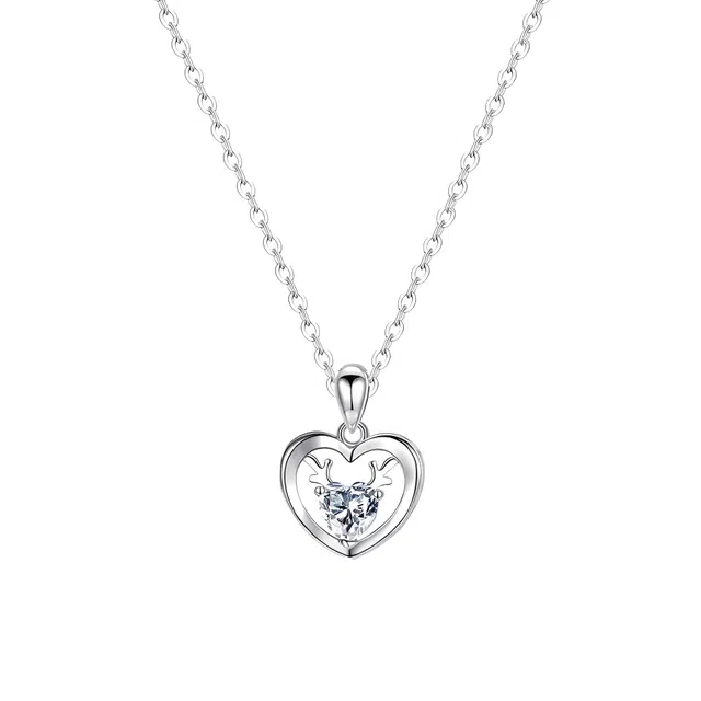 前方大荒野 一鹿有你锁骨链闪亮璀璨精致小巧甜美温柔浪漫迷人恋爱轻奢高级感时髦气质 锆石 项链 女款