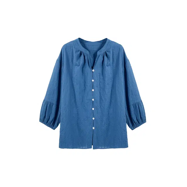 敲模女孩 文艺风休闲防晒高级感薄款长袖衬衫 女款