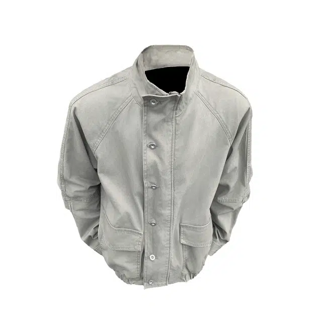 煦加 美式复古垫肩原创小众简约立领大口袋工装外套高级感宽松百搭休闲时尚拼接夹克 男女同款