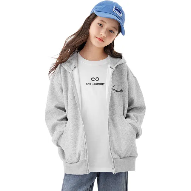 左西夹克 柔软舒适宽松学院风连帽 儿童款