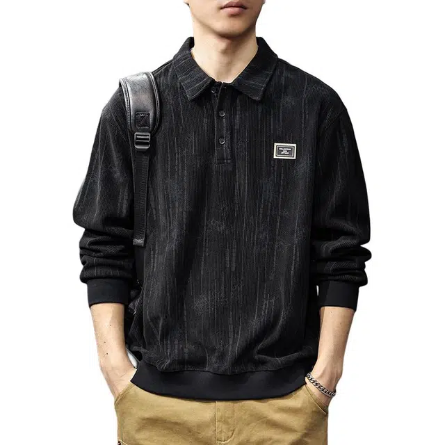 前进牛 秋冬美式休闲复古潮牌高街痞帅肌理感潮流宽松长袖卫衣 男女同款