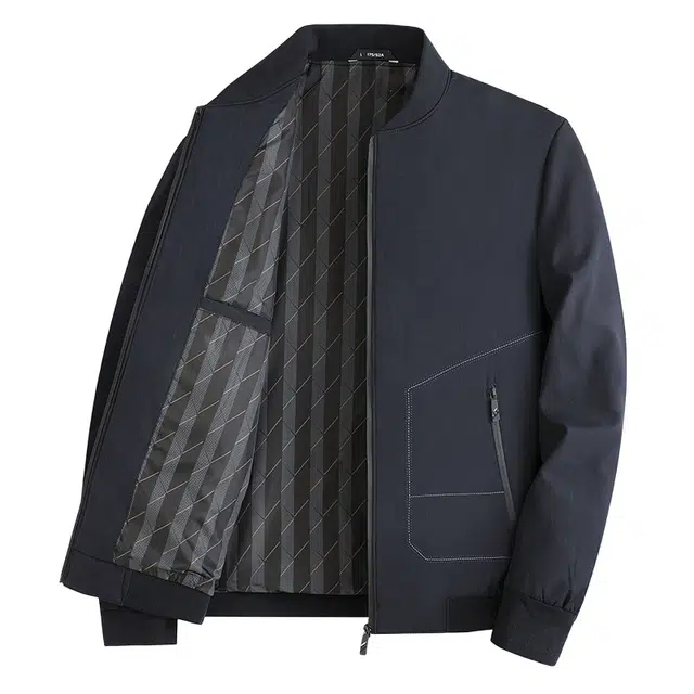 卡丹狄诺 美式休闲舒适春秋季棒球茄克衫男户外运动日常通勤耐磨领抗皱透气时尚潮流拉链夹克外套 男款