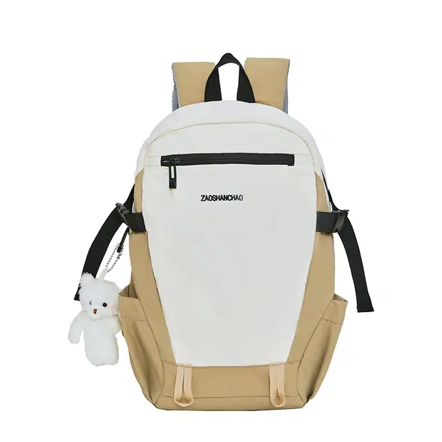 蔻蒂熊 休闲短途旅行背包大容量撞色洋气初轻便百搭时尚简约 涤纶 双肩包 常规 青少年 黑色/紫色/黄色/蓝色