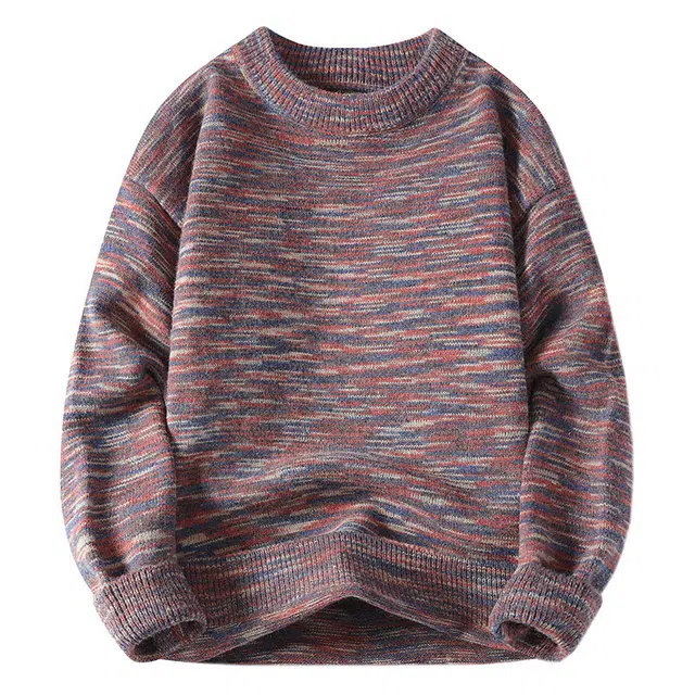 百胜狐 百胜狐美式复古男秋冬季圆领男士加厚保暖打底毛线衣针织衫 男款