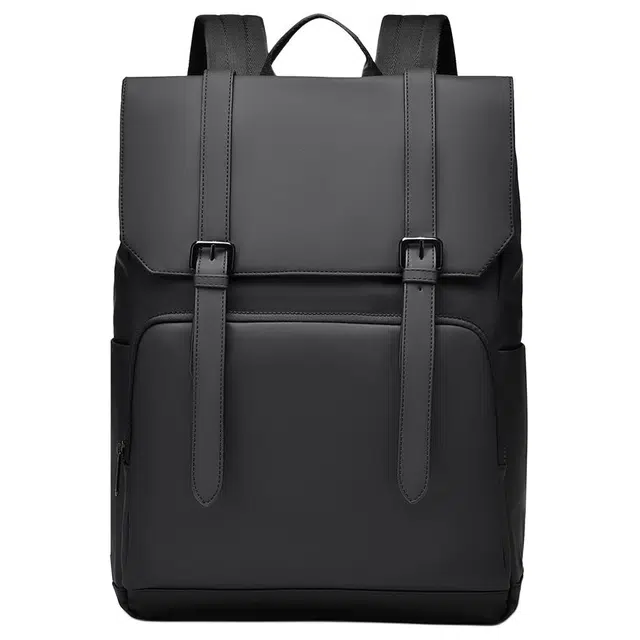 德力熊 纯色大容量商务出差时尚休闲书包 尼龙 双肩包 常规 男款 黑色/灰色/绿色