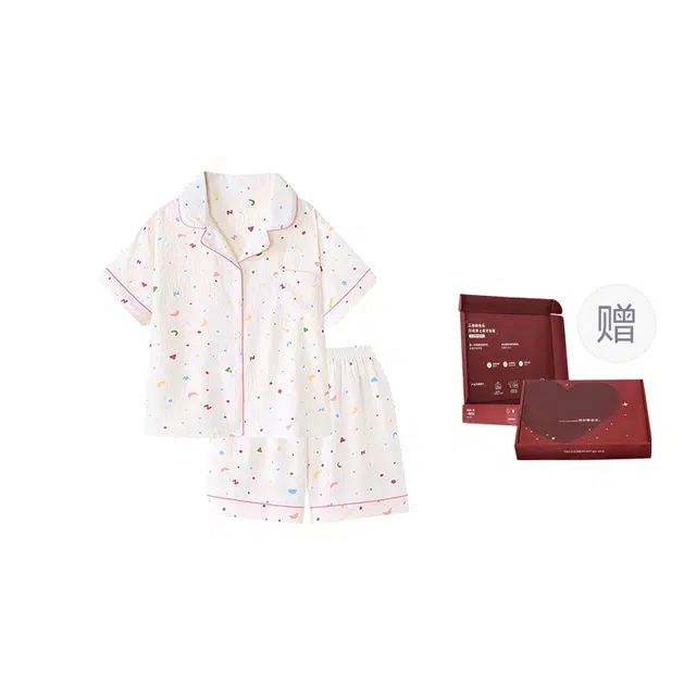 静英鸾 韩版甜美可爱风短袖短裤休闲家居服睡衣礼盒 女款