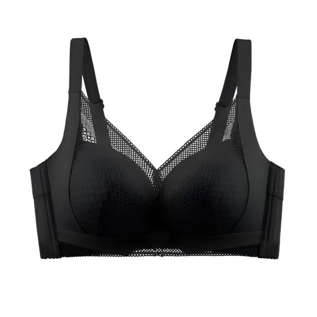 莫代尔 性感蕾丝聚拢内衣柔软亲肤舒适透气背心收副乳防下垂美背轻薄轻盈文胸 女款