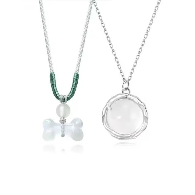 【告白专属】 周大生 招桃花连理枝白月光荔枝冻吃定你了 小骨头吊坠精致浪漫简约礼盒装 #好运天然 玉髓 项链 男女同款情侣款