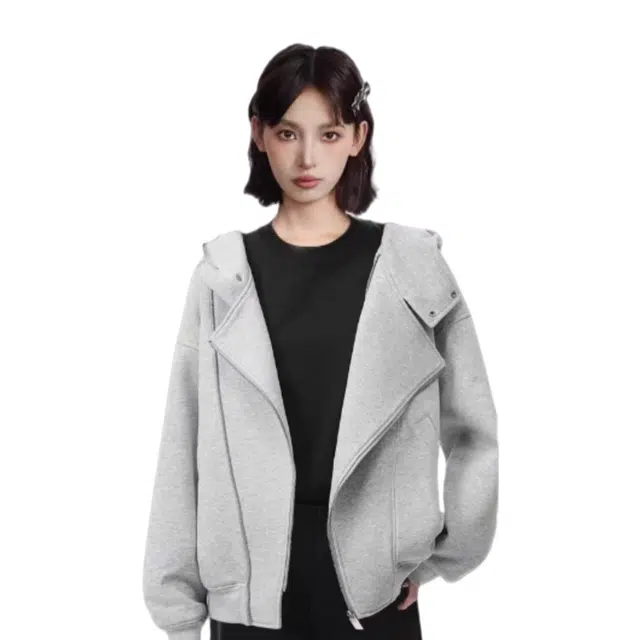 柏黛妃 美式连帽外套设计感宽松小个子卫衣 女款