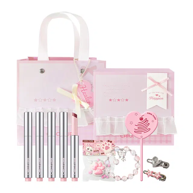 稚优泉 水润固体唇蜜礼盒 易上色自然玻璃唇清透素颜气色保湿镜面提亮肤色修饰肤色水光