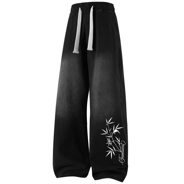 JEANSWEST Vintage Floral Print Jeans