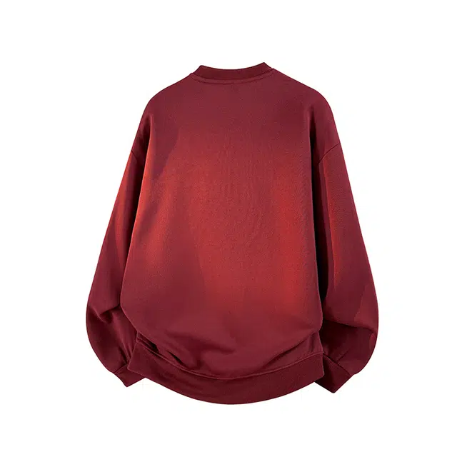 一碗士多 熊猫动漫可爱风趣味字母印花高级感设计美式复古潮牌通勤日常百搭个性小众潮流时尚舒适宽松基础款落肩圆领套头长袖卫衣 男女同款