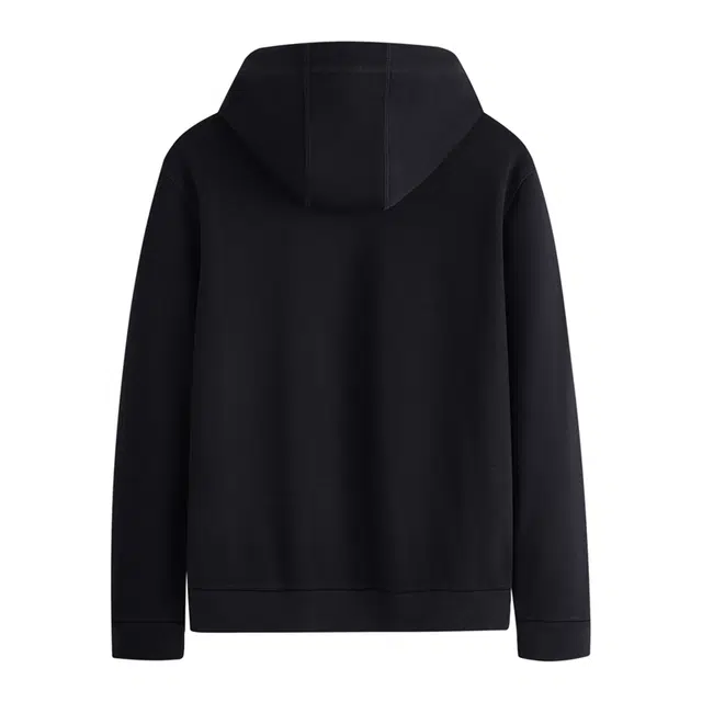 与狼共舞 双面穿轻奢羊毛暖绒内里柔滑弹力舒适时尚纯色连帽夹克外套 男款