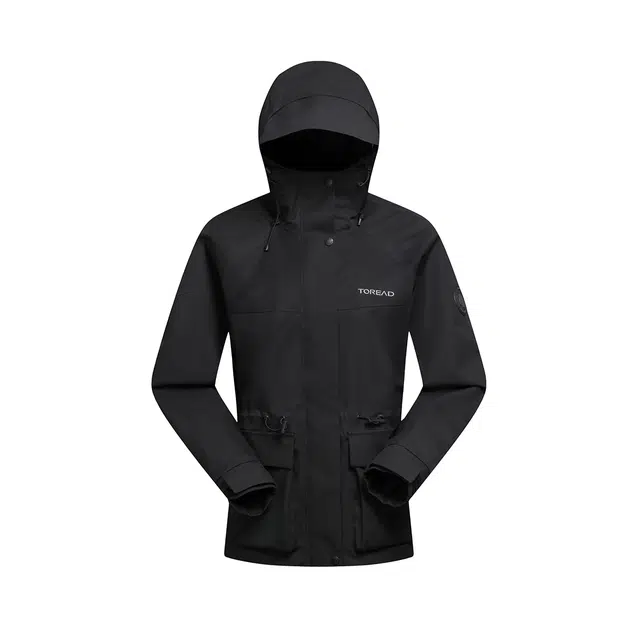 探路者  户外登山两件套  防水耐磨保暖二合一套绒冲锋衣 女款