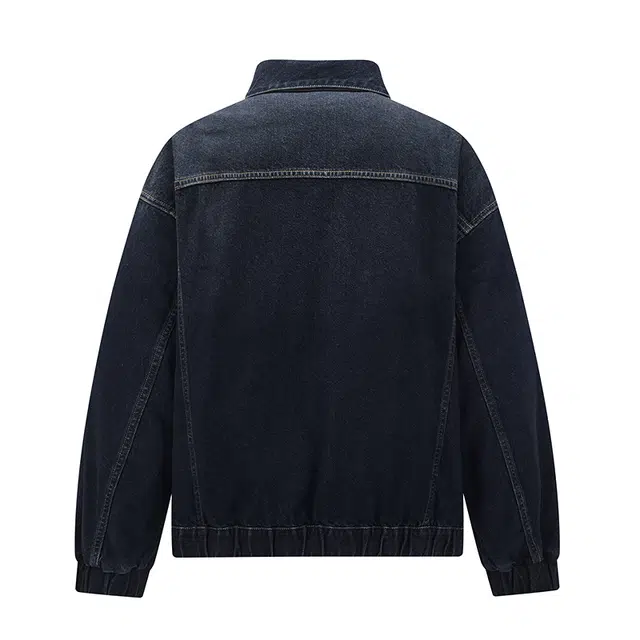 森马 做旧复古牛仔外套夹克羽绒服 男款