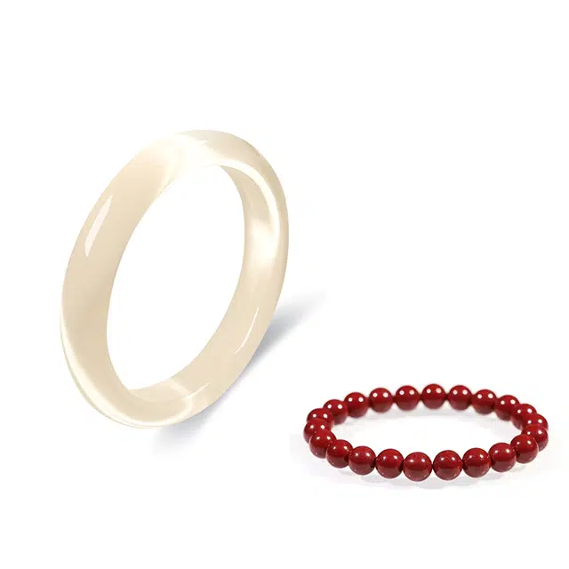 琉堇 白月光新中式国潮复古宫廷风汉服旗袍古色显白贵妃镯 温柔气质荔枝冻精致优雅大气百搭平安顺遂叠戴叮当镯#好运 琉璃 手镯 女款