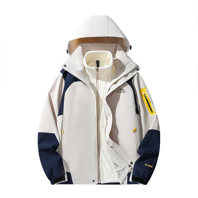 贵人鸟 机能系列 山系户外三合一可拆卸内胆简约百搭宽松休闲保暖日常冲锋夹克 男女同款