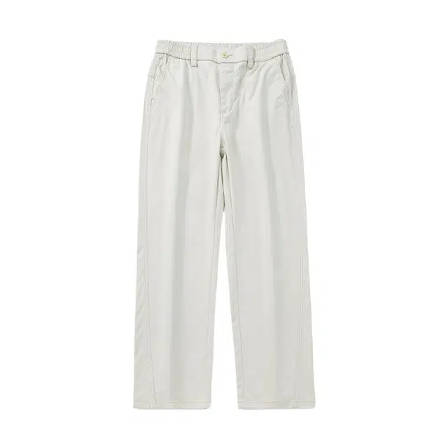 假日伯爵 美式简约高级水洗做旧宽松直筒垂感设计小众潮牌透气凉感舒适柔软亲肤男士长裤休闲裤 男款