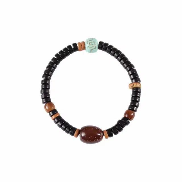 郁馨 小众设计隔片珠转经筒紫金鼠搭配串珠手饰 本命年转运文玩简约禅意叠戴森系考公考试上岸#好运 椰蒂 手串 男女同款情侣款